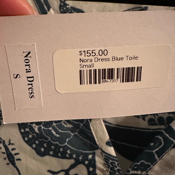 Bindu Blue and White Patterned Dress. Size Small. - Picture 5 of 9